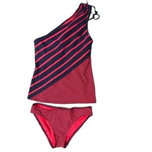 DKNY one shoulder Tankini bikini size Small​